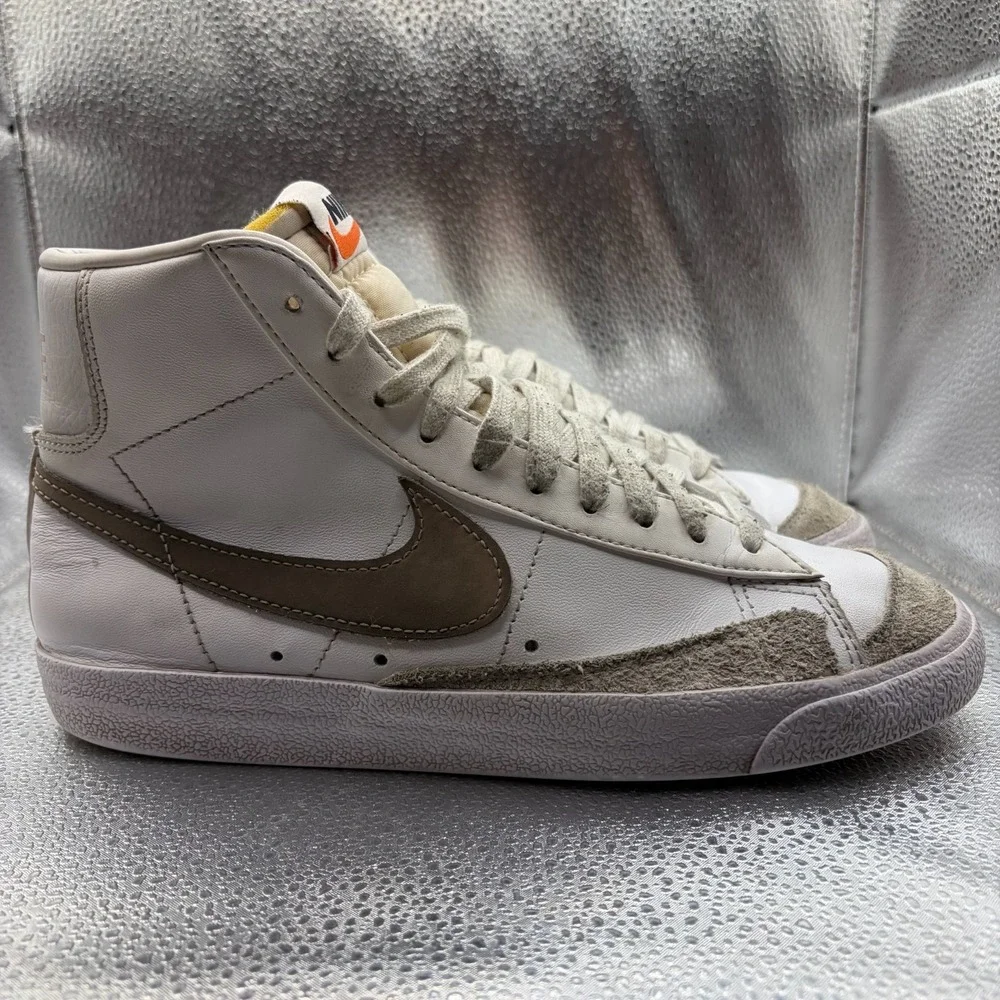 Size 8 Nike Blazer Mid '77‎ Vintage White Gray Oxford Womens Sneakers CZ1055-118